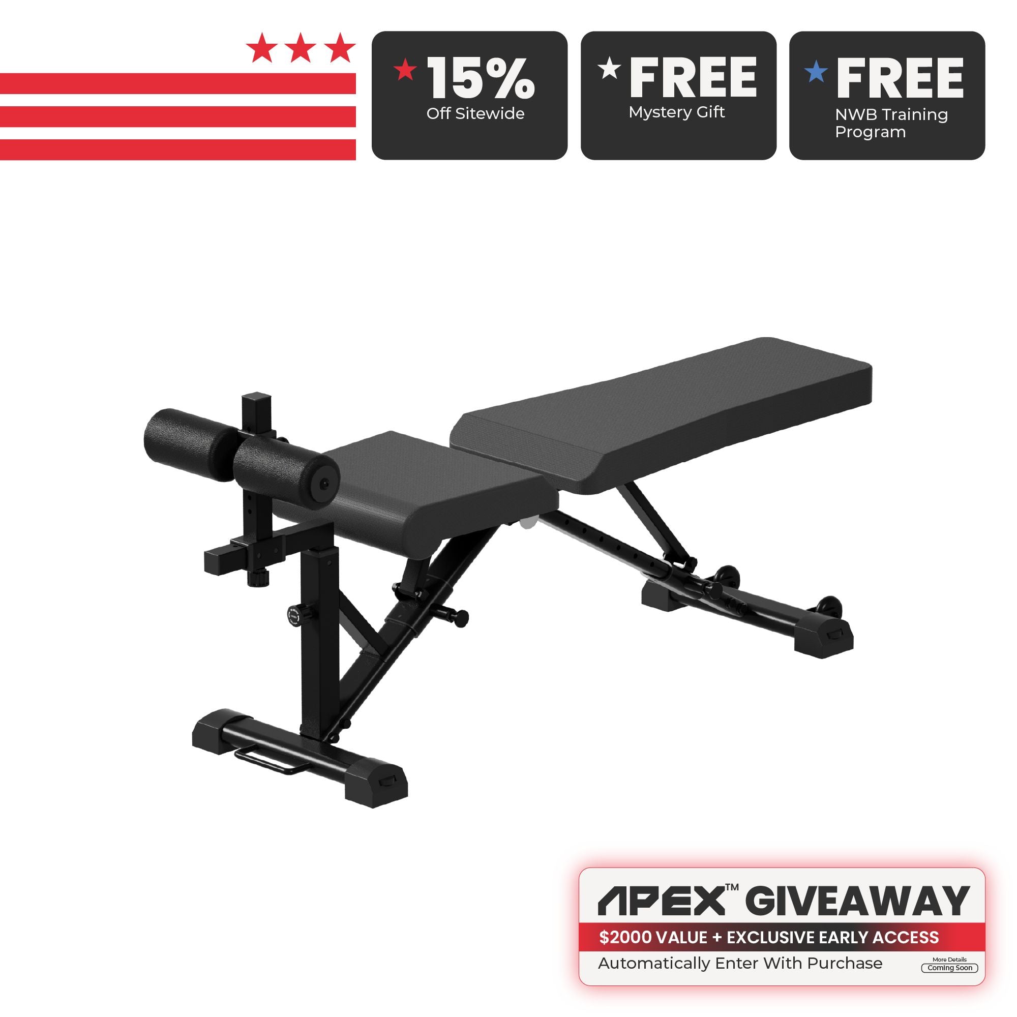 Leg Extension Combination Weight Bench Adjustable Olympic Combo - Main Image
