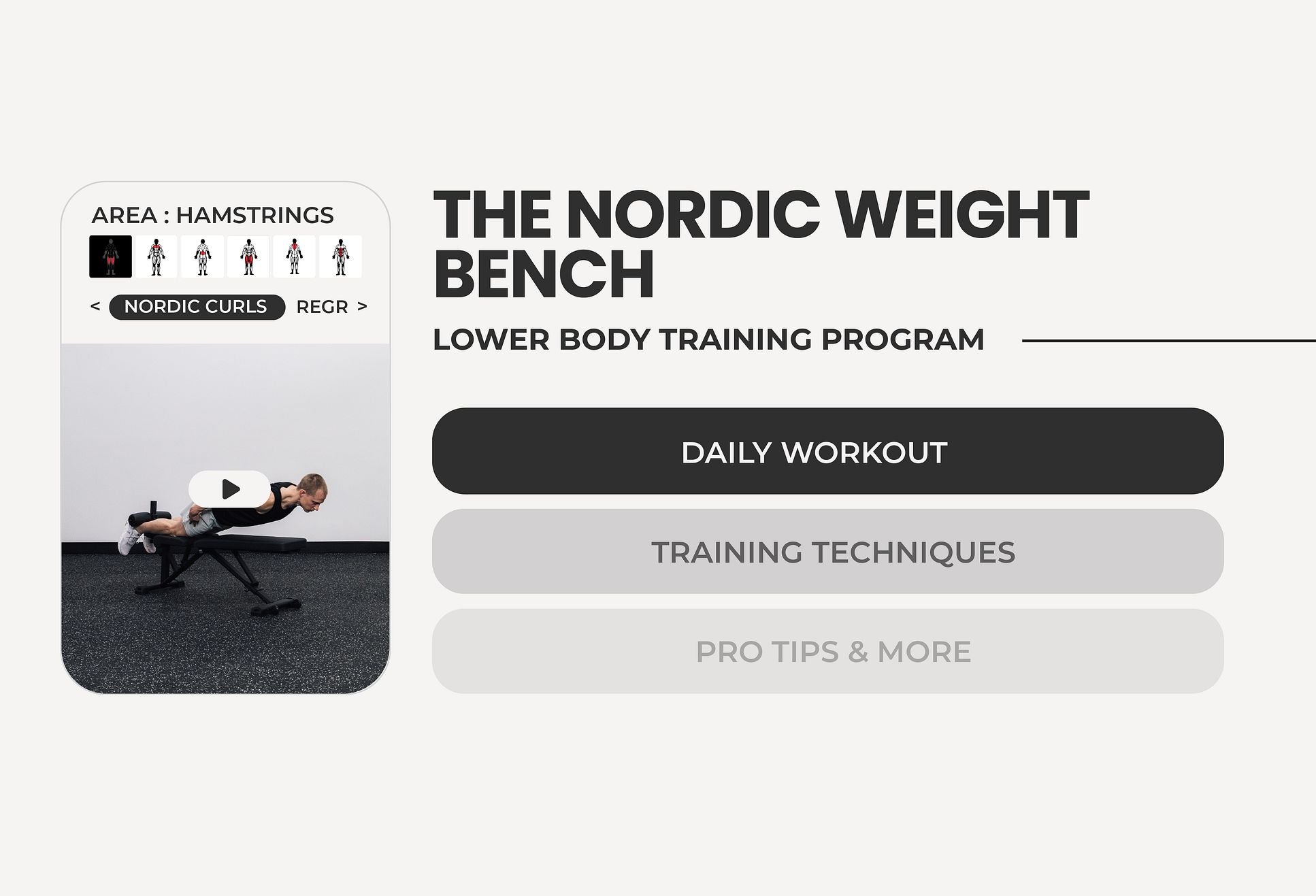 The Nordic Weight Bench V2 Complete Lower Body Workout – The Tib Bar Guy
