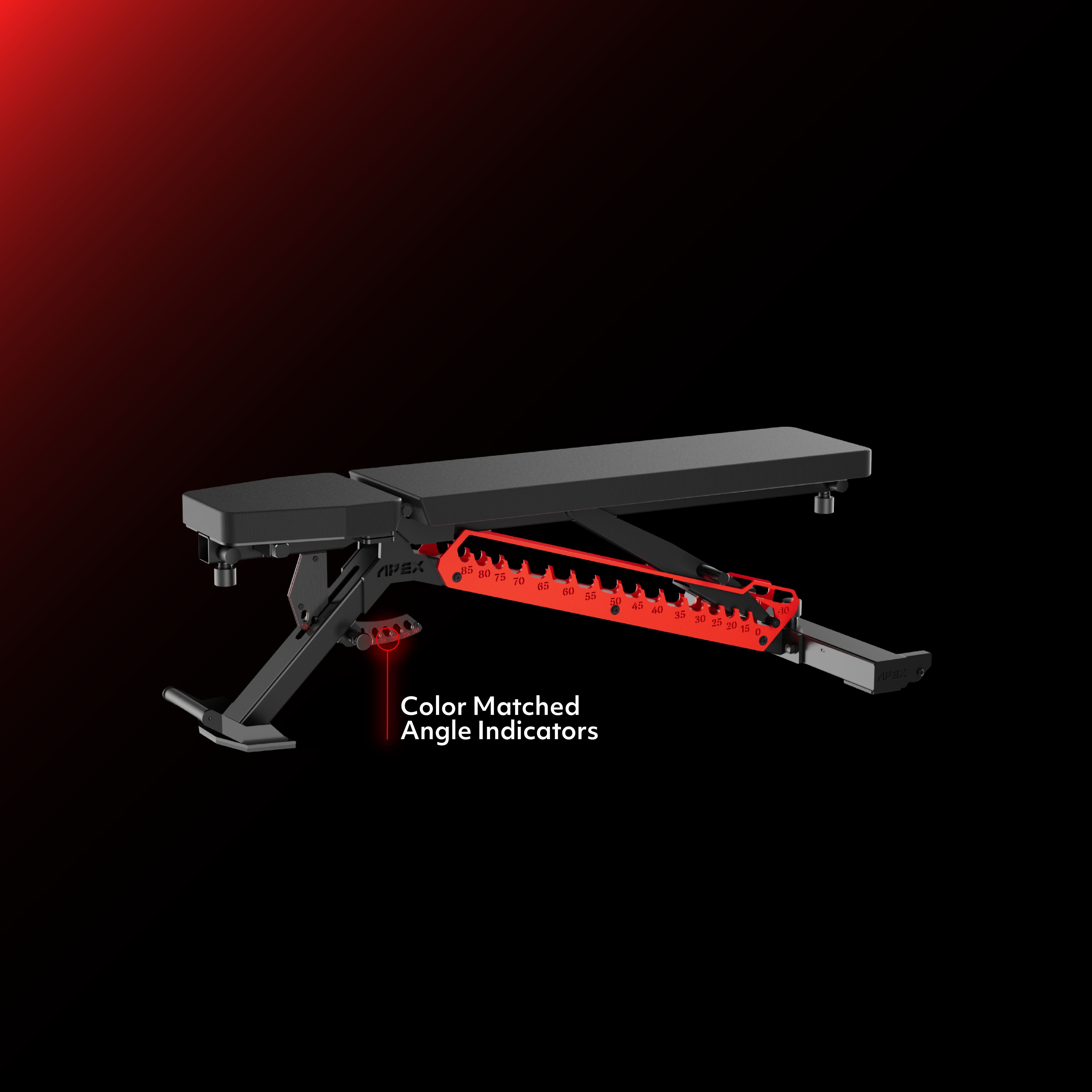 APEX Adjustable Bench - Red