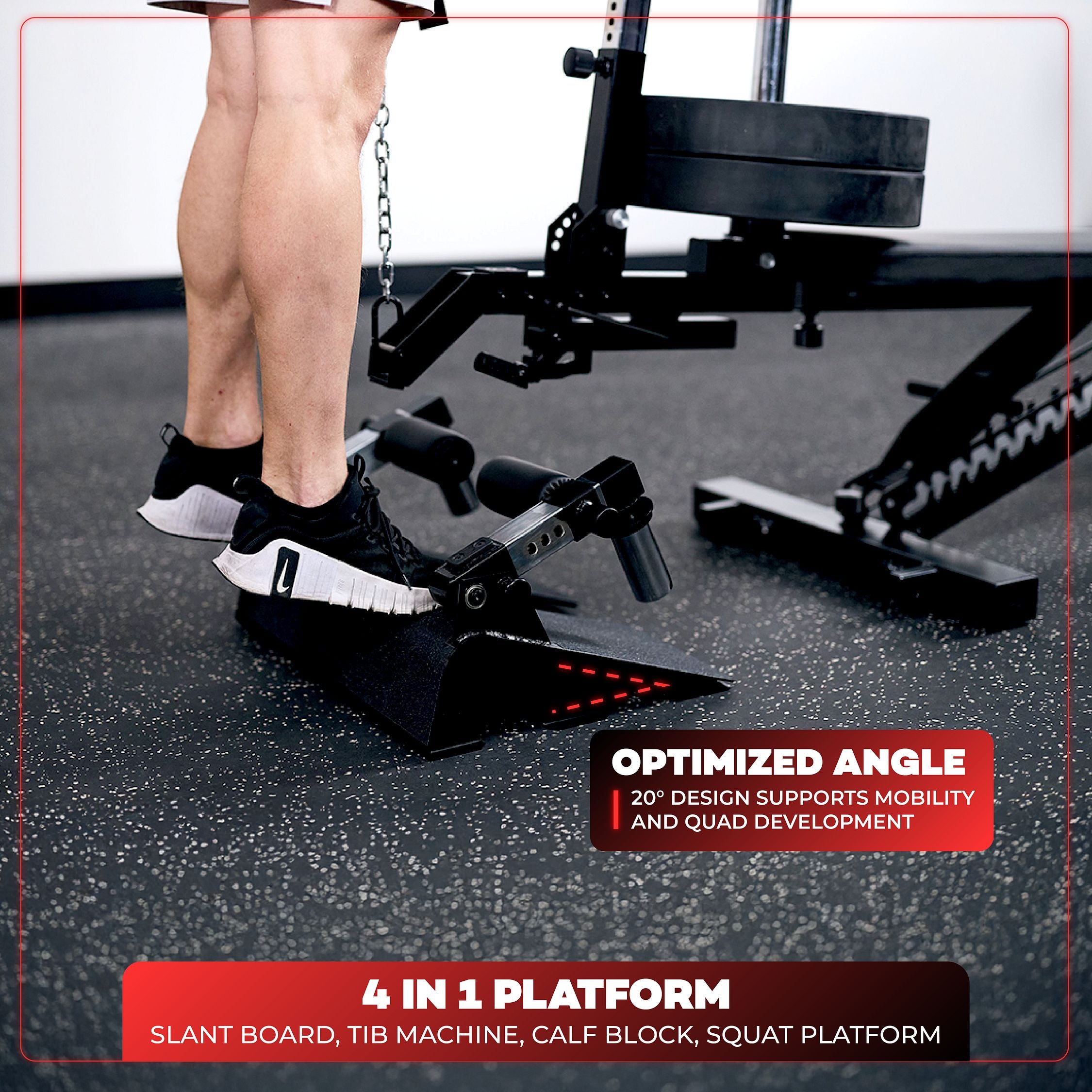 APEX Hybrid Board used as a slant board with 20° optimized angle for mobility and quad development.