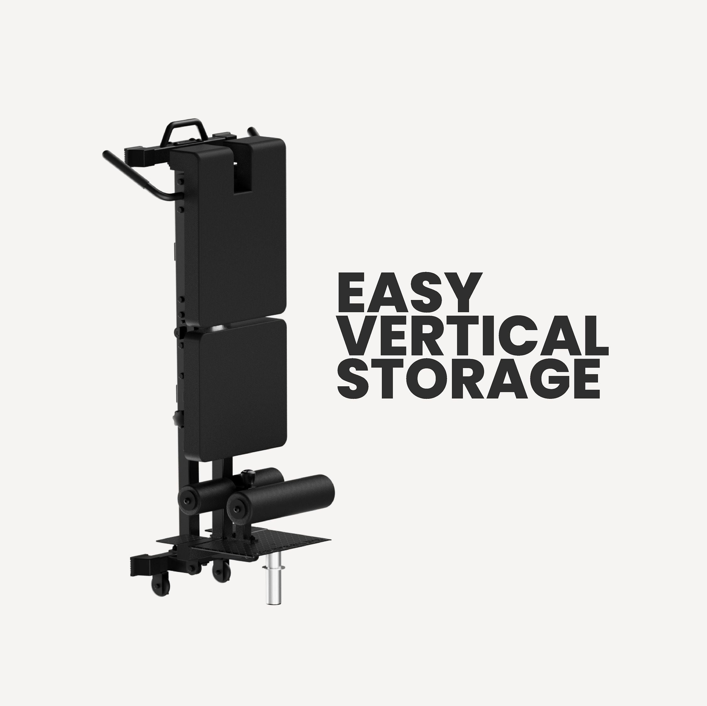 Nordic Back Extension Machine V2 - Easy Vertical Storage