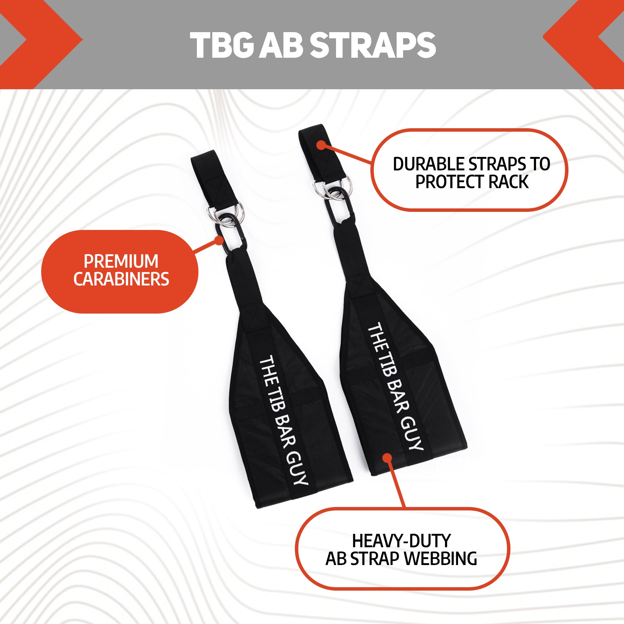 Premium Ab Slings Straps - Rip-Resistant Heavy Duty Pair for Pull