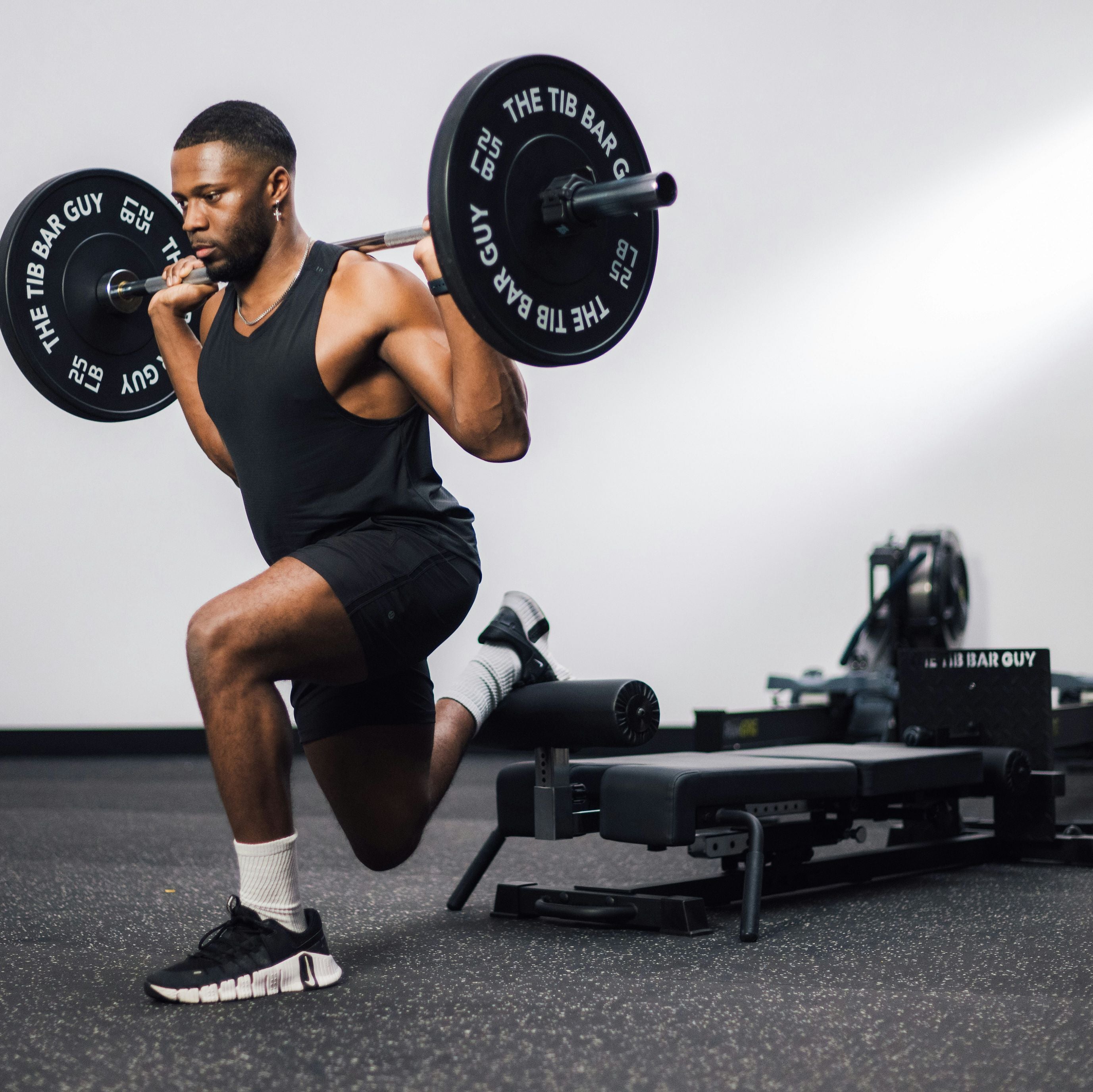 TBG Bumper Plate Bundle (230LBS) - Barbell Split Squat