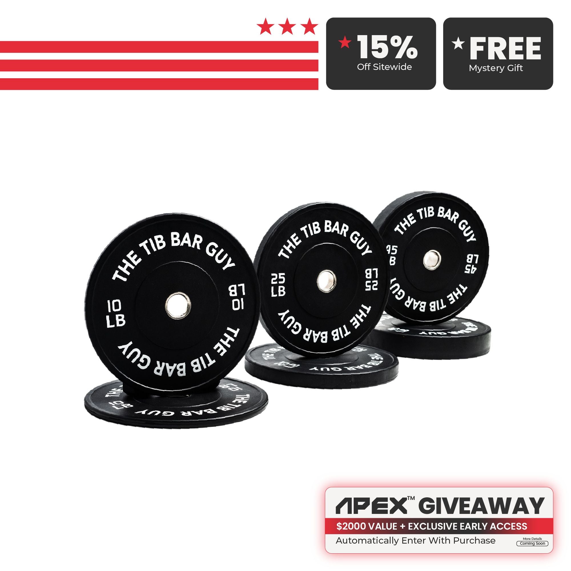 TBG Bumper Plates (160LBS)