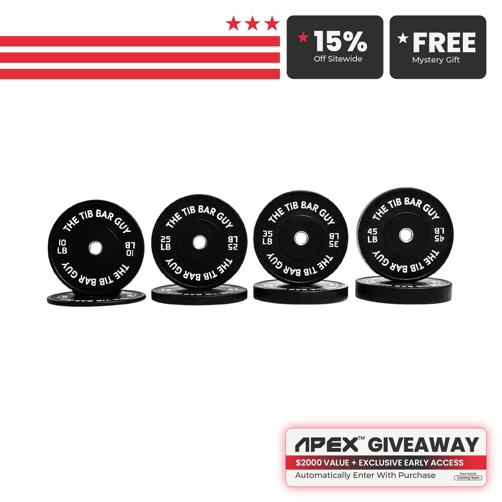 TBG Bumper Plate Bundle (230LBS)