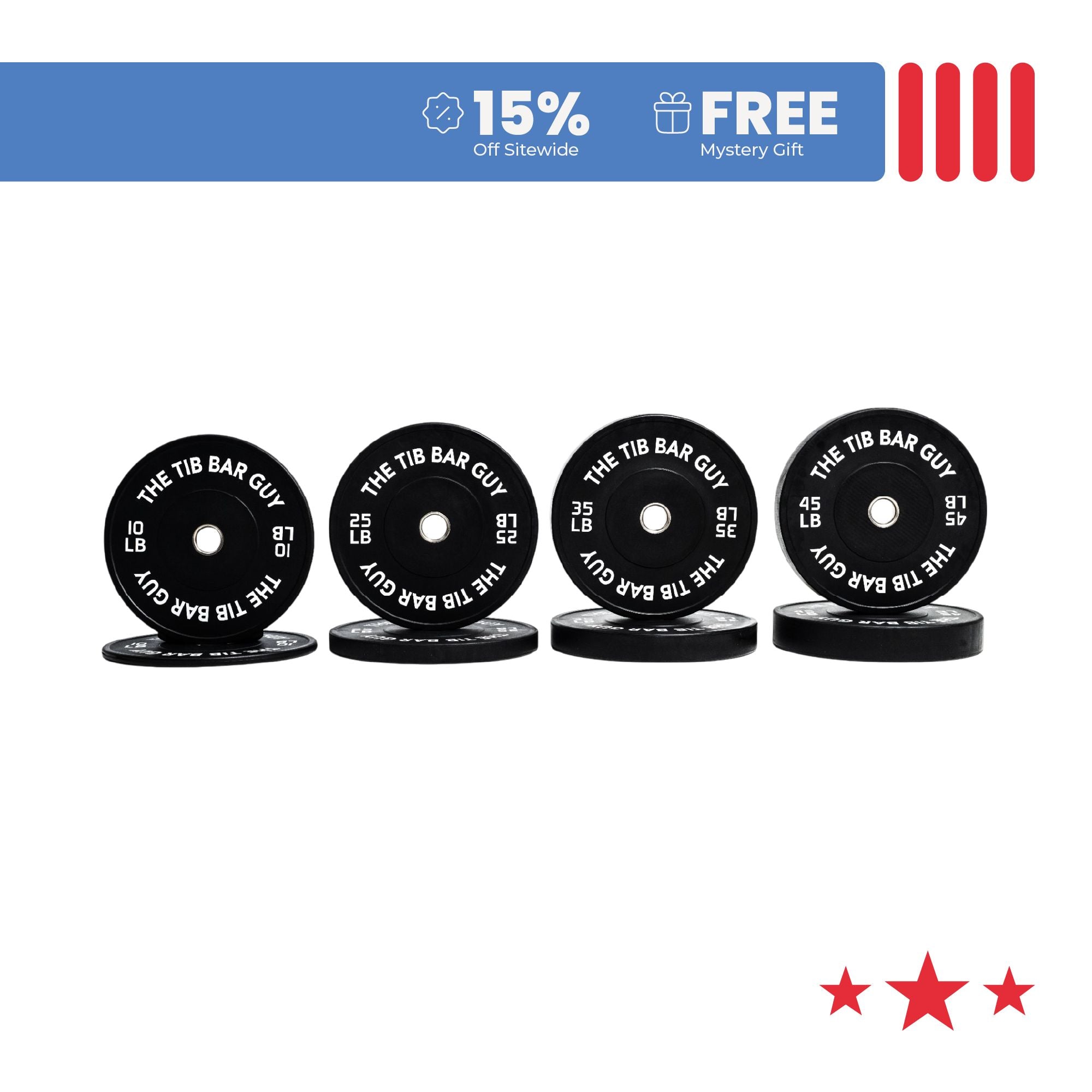 TBG Bumper Plate Bundle (230LBS)